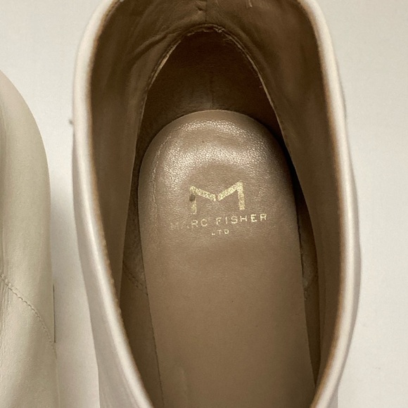 MARC FISHER MASINA POINTED TOE LEATHER WESTERN BOOTIE WOMENS SIZE 9.5 WHITE - Picture 11 of 11